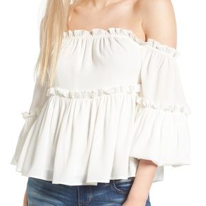 NWT Ruffle Off-the-Shoulder Blouse